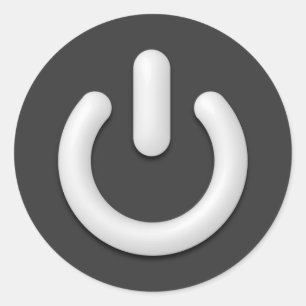 Schaltfläche Standby (Power) Runder Aufkleber