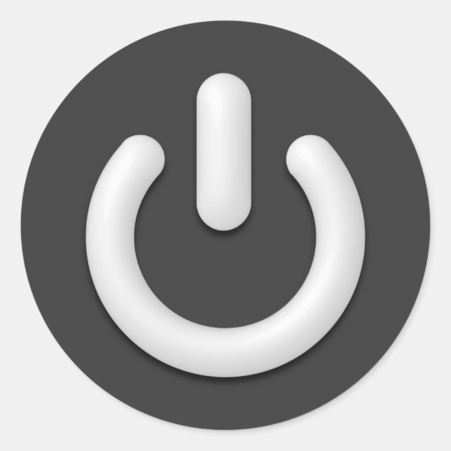 Schaltfläche Standby (Power) Runder Aufkleber (Vorderseite)