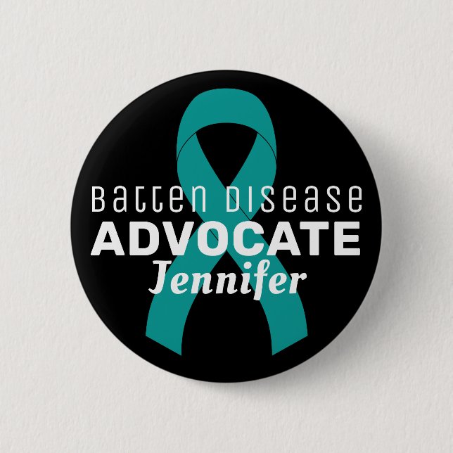 Schaltfläche "Stapelkrankheit Advocate Ribbon Blac Button (Vorderseite)