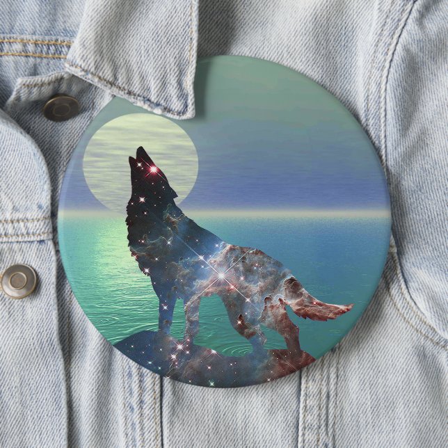 Schaltfläche "Star Wolf Pinback" Button (Beispiel)