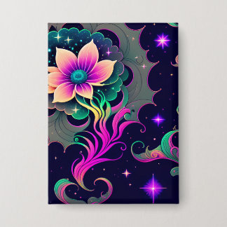 Schaltfläche Starry Night Lotus Blume Button