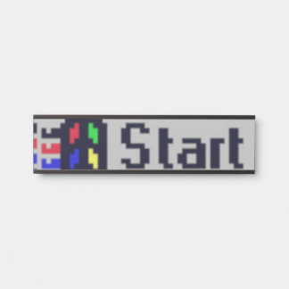 Schaltfläche Start Türschild