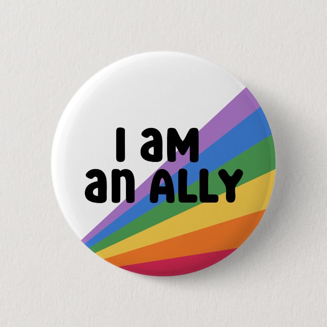 Schaltfläche "Stolz-Ally-Regenbogen-Pride" Button (Vorderseite)