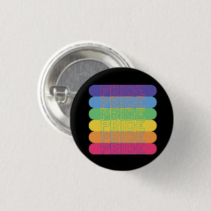 Schaltfläche Stolz in Regenbogenfarben Button