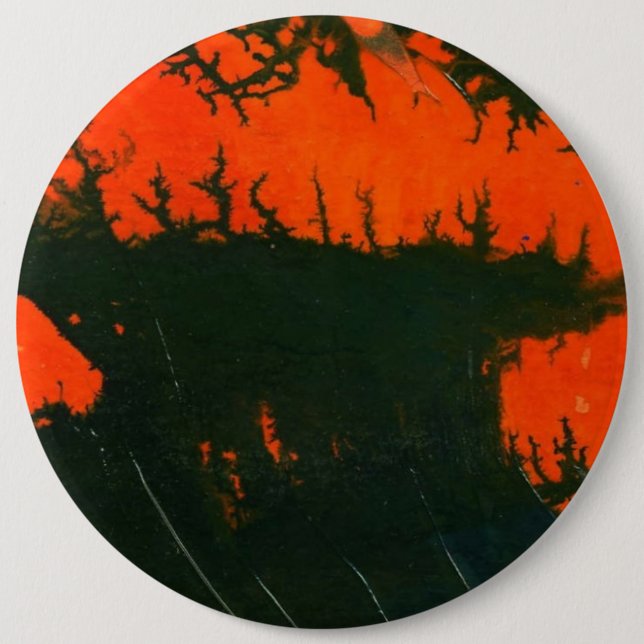 Schaltfläche "Sumpffeuer #2" für Abstrakte Kunst Button (Vorderseite)