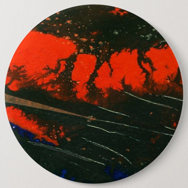Schaltfläche "Sumpffeuer 5" Abstrakte Kunst Button (Vorderseite)