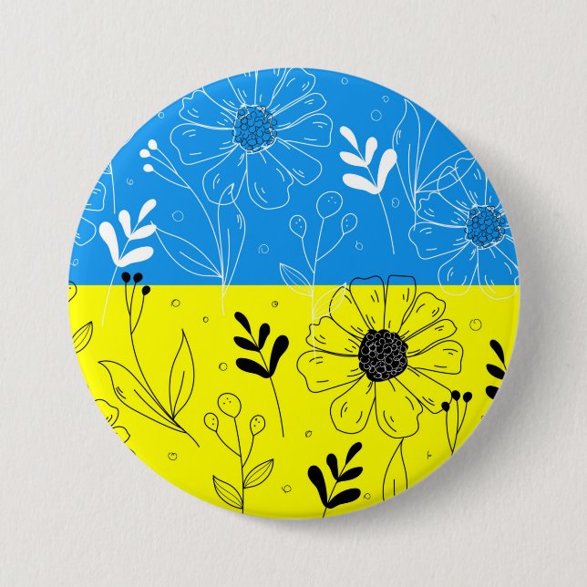 Schaltfläche "Support für die Ukraine" Button (Vorderseite)
