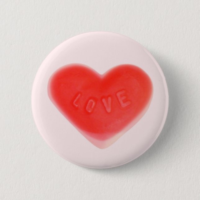 Schaltfläche Sweet Heart Pink rund Button (Vorderseite)