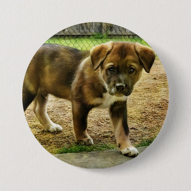 Schaltfläche "T - Shirt der Welpengerade" Button (Vorderseite)