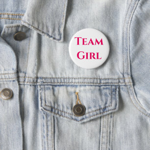 Schaltfläche "Team Girl Gender Reveal" Button