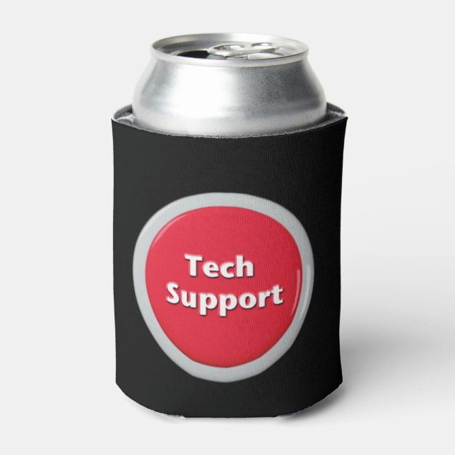Schaltfläche "Technischer Support - Red Panic" Dosenkühler (Kanne Vorderseite)