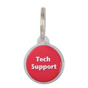Schaltfläche "Technischer Support - Red Panic" Haustiermarke