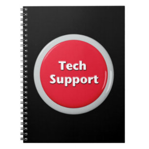 Schaltfläche "Technischer Support - Red Panic" Notizblock