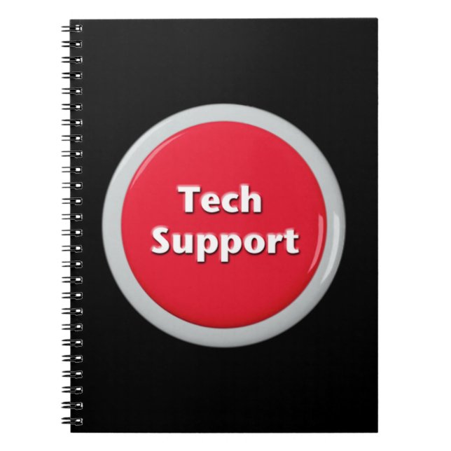 Schaltfläche "Technischer Support - Red Panic" Notizblock (Vorderseite)