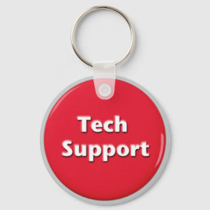 Schaltfläche "Technischer Support - Red Panic" Schlüsselanhänger