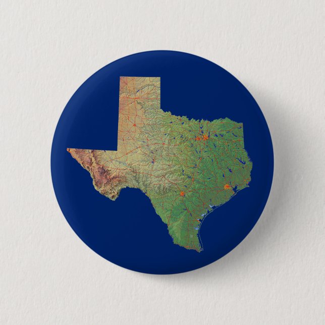 Schaltfläche Texas Map Button (Vorderseite)