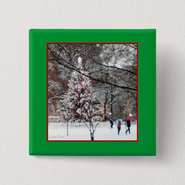 Schaltfläche 'The Christmas Tree' Square Button (Vorderseite)