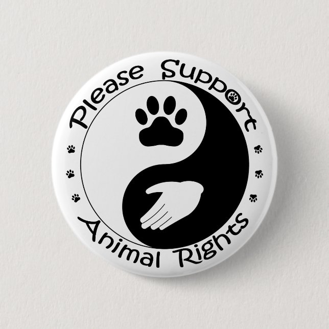 Schaltfläche "Tierrechte unterstützen" Button (Vorderseite)