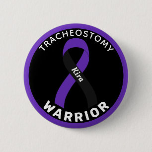 Schaltfläche "Tracheostomer Warrior Ribbon White" Button