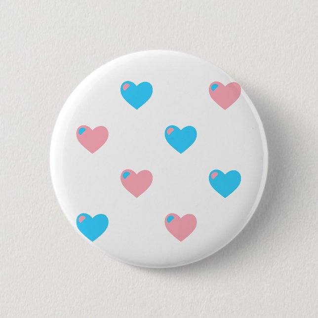 Schaltfläche "Trans Pride Hearts" Button (Vorderseite)