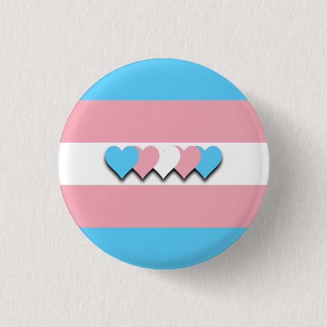 Schaltfläche "Transgender-Flag" Button (Vorderseite)