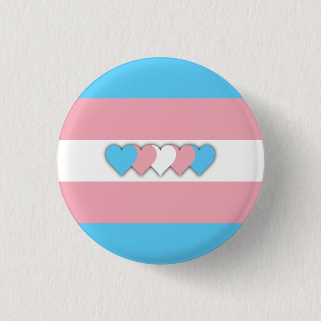 Schaltfläche "Transgender-Flag" Button (Vorderseite)