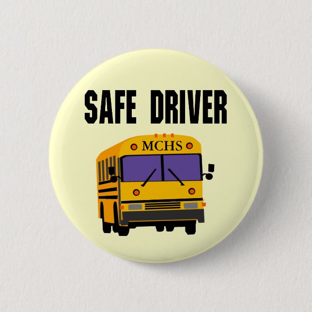 Schaltfläche "Treiber für den sicheren Schulbus" Button (Vorderseite)