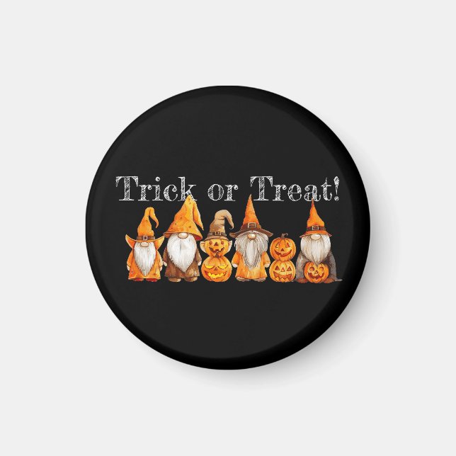Schaltfläche "Trick oder Treat Gnomes" Magnet (Vorne)