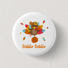 Schaltfläche Türkei Erntedank fällt Thema Button