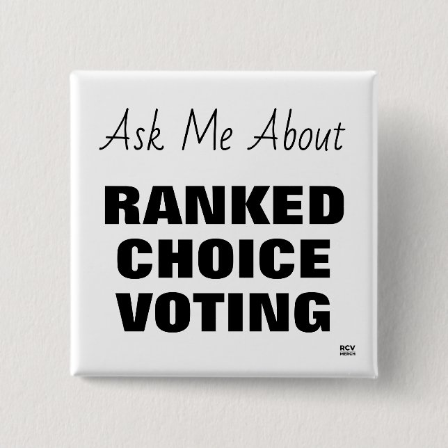 Schaltfläche "Über RCV gefragt" Button (Vorderseite)