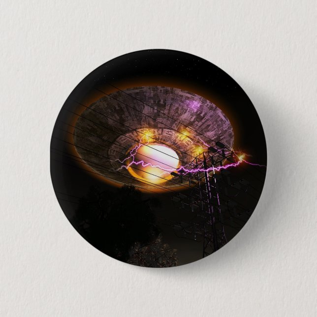 Schaltfläche "UFO over Powerlines" Button (Vorderseite)