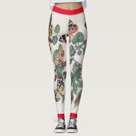 SCHALTFLÄCHE UND LEAF-DRUCKENDE Leggings