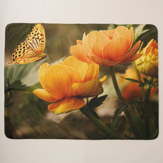 SCHALTFLÄCHE UND TULIP SHERPADECKE (Vorderseite (Horizontal))