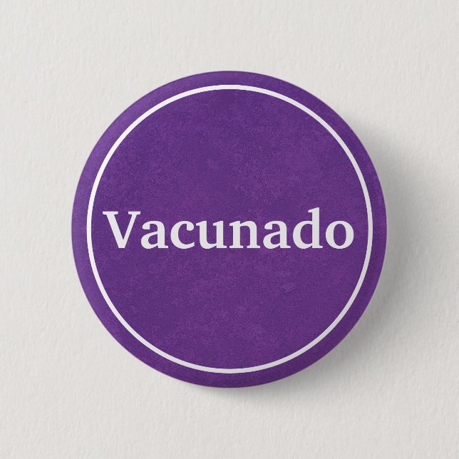 Schaltfläche Vacunado (Lila) Button (Vorderseite)