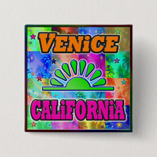 Schaltfläche Venice Sun & Palms Button