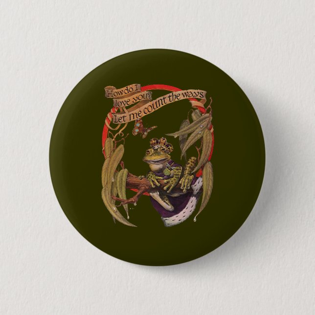 Schaltfläche "Verzauberter Froschprinz" Button (Vorderseite)