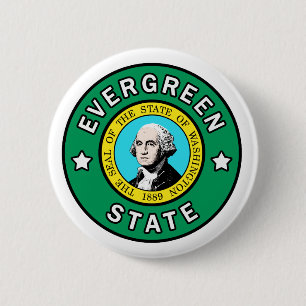 Schaltfläche Washington Evergreen Staat Button