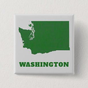 Schaltfläche "Washington Staat Map Square" Button