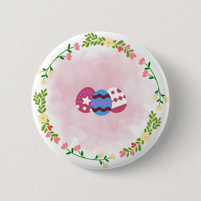 Schaltfläche Wasserfarbe des Ostereis Button (Vorderseite)