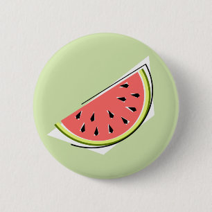 Schaltfläche Wassermelone Grüne Slice Button