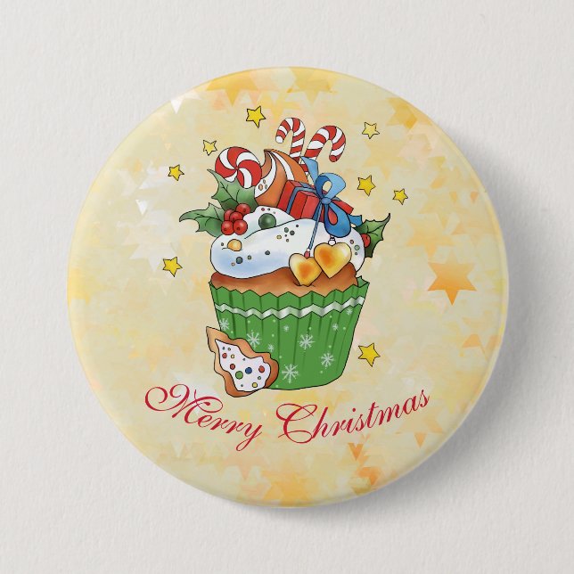 Schaltfläche Weihnachtsmuffin Button (Vorderseite)