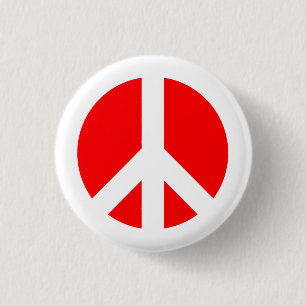 Schaltfläche "Weiß-Symbol" und "Rot-Frieden" Button