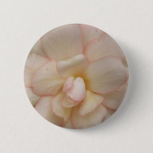 Schaltfläche "Weißer Begonia-Blume" Button