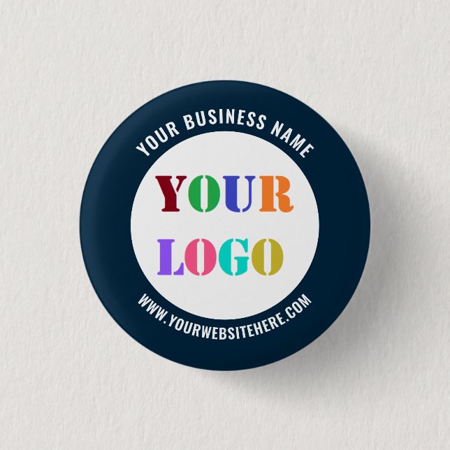 Schaltfläche Werbung für die Website Ihres Logo Button (Vorderseite)