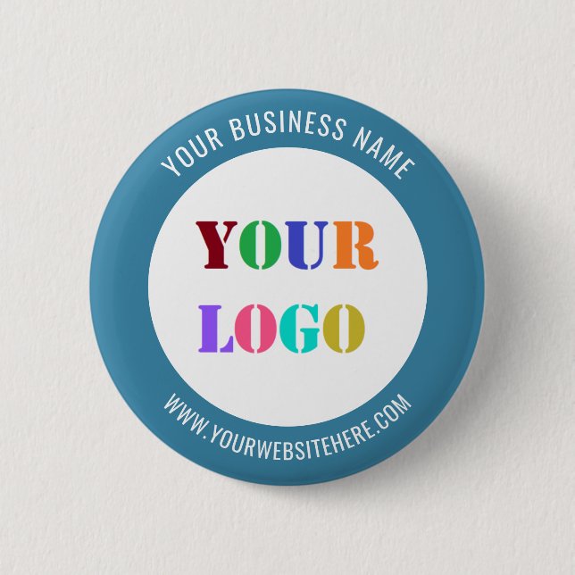 Schaltfläche Werbung für die Website Ihres Logo Button (Vorderseite)