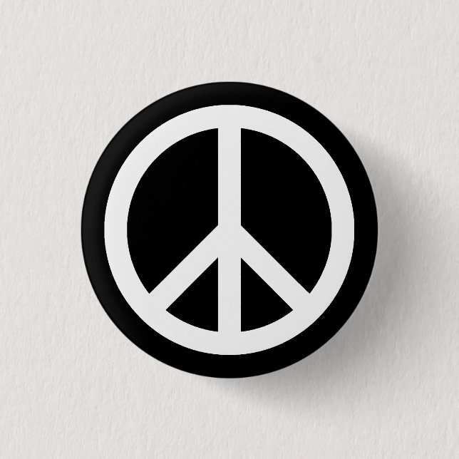 Schaltfläche "White Peace Symbol" Button (Vorderseite)