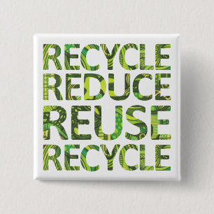 Schaltfläche "Wiederverwenden" Recycle Grün reduzi Button