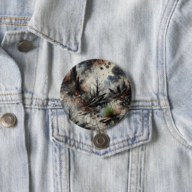 Schaltfläche "Wildfire Aftermathe Abstrakt Art" Button (Beispiel)