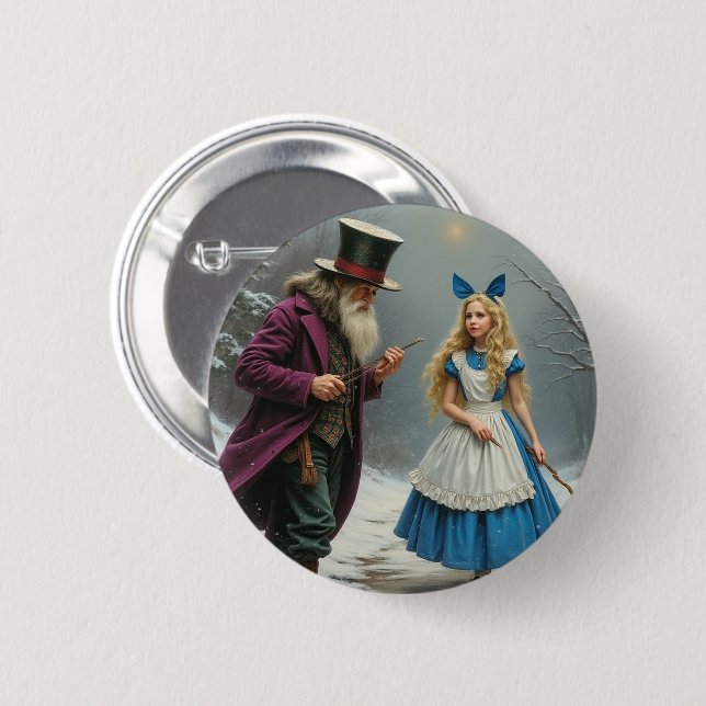 Schaltfläche "Winter Alice" Button (Vorne & Hinten)