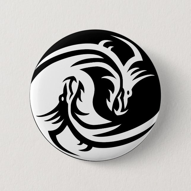 Schaltfläche Yin Yang Draons Button (Vorderseite)